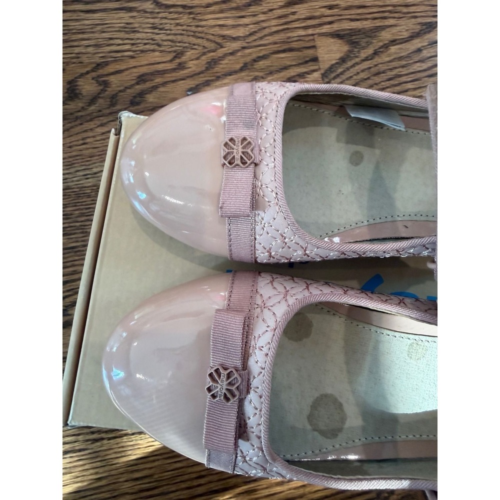 37.Mayoral Girls Blush Pink Patent Leather Quilted Mary Jane Flats Size 30 US 12 - Picture 4 of 6